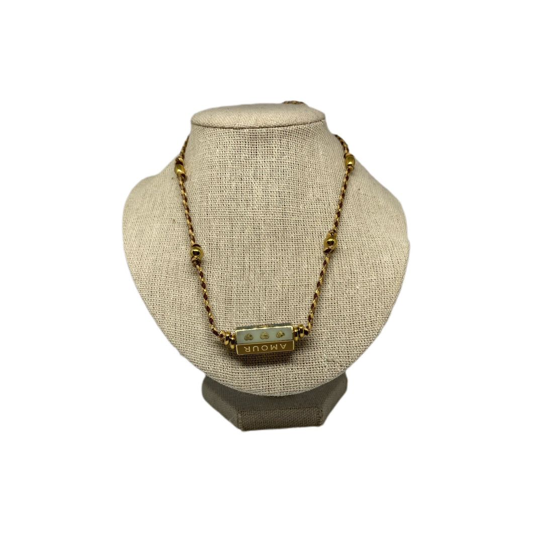 Collier cylindre gold
